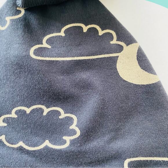 Lullaby Baby | Hat Mitten Set Moon Cloud Print NWT 100% Organic Cotton - Picture 2 of 4